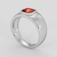 1.16 Ct. Padparadscha Sapphire Ring, 18K White Gold 2