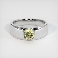 0.83 Ct. Yellow Sapphire Ring, 18K White Gold 1