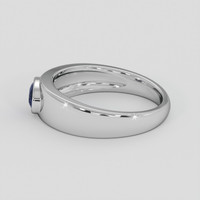 0.66 Ct. Blue Sapphire Ring, 18K White Gold 4