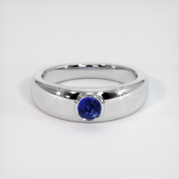 0.54 Ct. Sapphire Ring, 18K White Gold 1