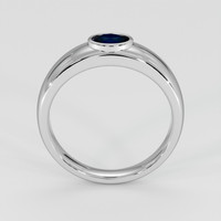 0.49 Ct. Blue Sapphire Ring, 18K White Gold 3