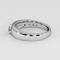 0.49 Ct. Blue Sapphire Ring, 18K White Gold 4