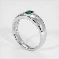0.60 Ct. Sapphire Ring, 18K White Gold 2