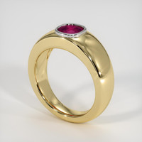 1.03 Ct. Ruby Ring, 14K White & Yellow 2