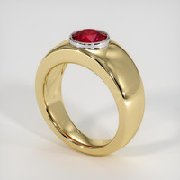 1.49 Ct. Ruby Ring, 14K White & Yellow 2