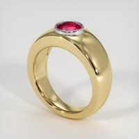 1.51 Ct. Ruby Ring, 14K White & Yellow 2