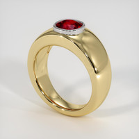 1.31 Ct. Ruby Ring, 18K White & Yellow 2