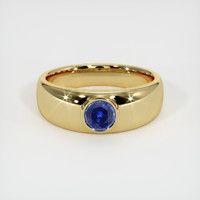 0.77 Ct. Blue Sapphire Ring, 10K Yellow Gold 1