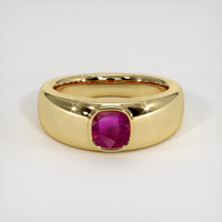 1.03 Ct. Pinkish Red Ruby Ring, 10K Yellow Gold 1