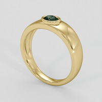 0.36 Ct. Green Sapphire Ring, 10K Yellow Gold 2