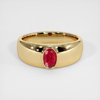 0.64 Ct. Ruby Ring, 14K Yellow Gold 1