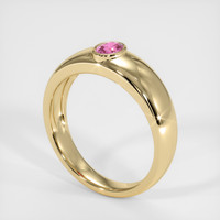 0.24 Ct. Sapphire Ring, 14K Yellow Gold 2