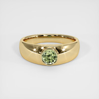 0.59 Ct. Yellowish Green Sapphire Ring, 14K Yellow Gold 1
