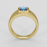 1.21 Ct. Greenish Blue Sapphire Ring, 18K Yellow Gold 3