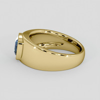 1.21 Ct. Greenish Blue Sapphire Ring, 18K Yellow Gold 4