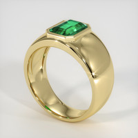 1.43 Ct. Emerald Ring, 18K Yellow Gold 2