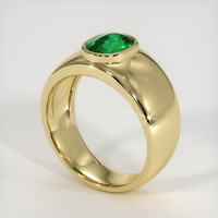 1.08 Ct. Emerald Ring, 18K Yellow Gold 2