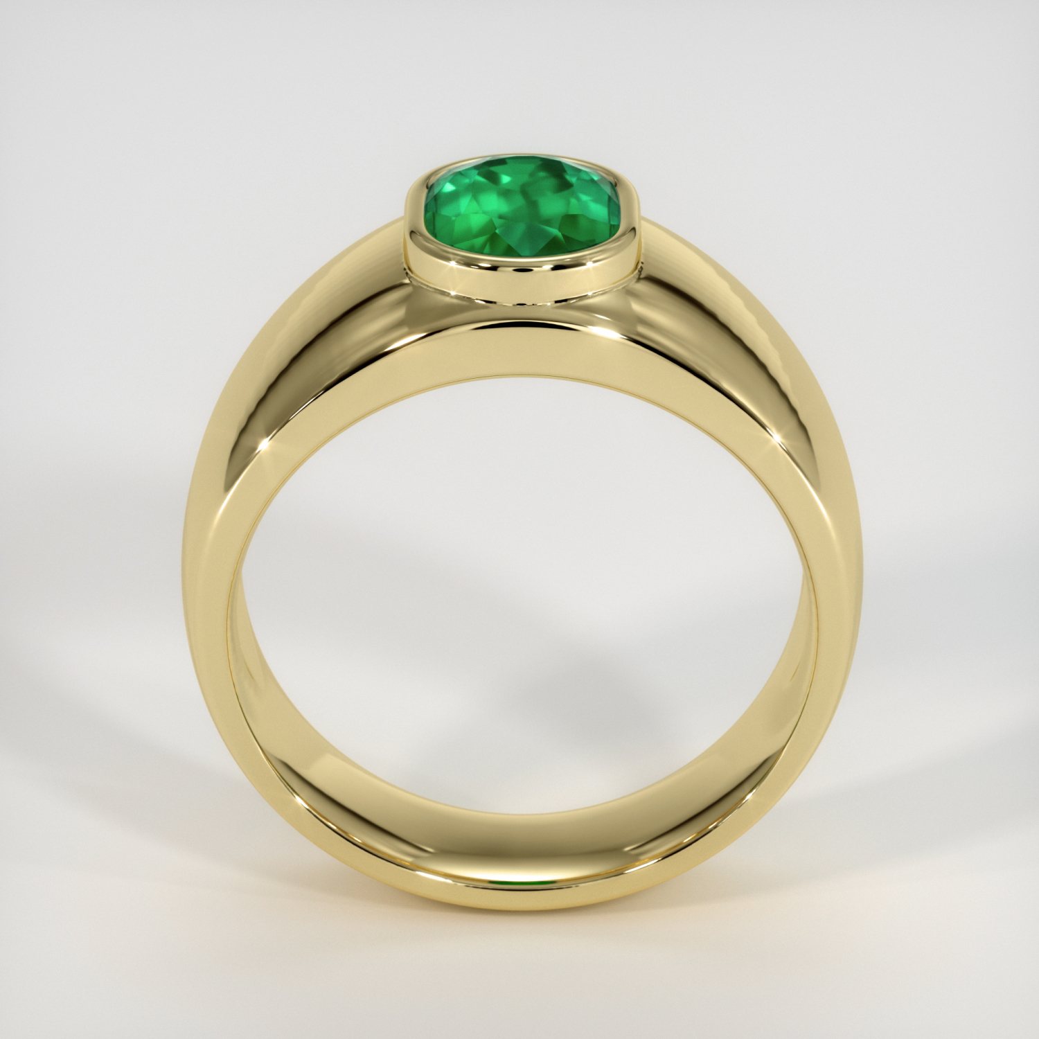 Emerald ring hot sale gold mens