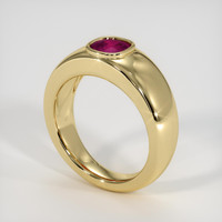 1.03 Ct. Ruby Ring, 18K Yellow Gold 2