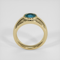 1.33 Ct. Greenish Blue Sapphire Ring, 18K Yellow Gold 3