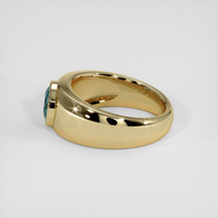 1.33 Ct. Greenish Blue Sapphire Ring, 18K Yellow Gold 4