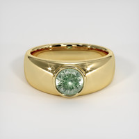1.22 Ct. Green Sapphire Ring, 18K Yellow Gold 1