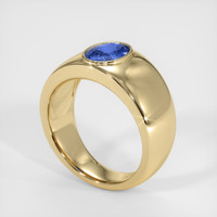 1.24 Ct. Blue Sapphire Ring, 18K Yellow Gold 2