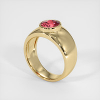 2.04 Ct. Padparadscha Sapphire Ring, 18K Yellow Gold 1