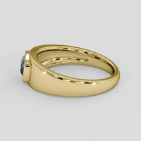 0.83 Ct. Greenish Blue Sapphire Ring, 18K Yellow Gold 4