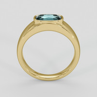 1.26 Ct. Greenish Blue Sapphire Ring, 18K Yellow Gold 3