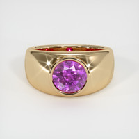 3.01 Ct. Purple Sapphire Ring, 18K Yellow Gold 1
