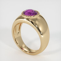3.01 Ct. Purple Sapphire Ring, 18K Yellow Gold 2