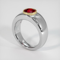 1.31 Ct. Ruby Ring, 14K Yellow & White 2