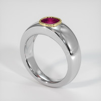 1.03 Ct. Ruby Ring, 14K Yellow & White 2