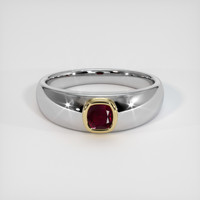 0.42 Ct. Ruby Ring, 14K Yellow & White 1