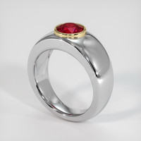 1.49 Ct. Ruby Ring, 14K Yellow & White 2