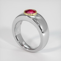 1.51 Ct. Ruby Ring, 14K Yellow & White 2