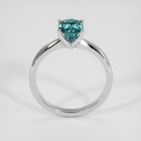 1.36 Ct. Bluish Green Sapphire Ring, Platinum 950 3