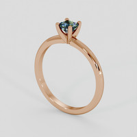 0.45 Ct. Bi Color Sapphire Ring, 18K Rose Gold 2