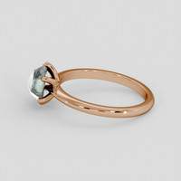 1.37 Ct. Bluish Green Sapphire Ring, 18K Rose Gold 4