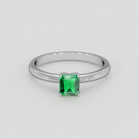 0.42 Ct. Emerald Ring, Silver 1