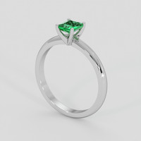 0.42 Ct. Emerald Ring, Silver 2