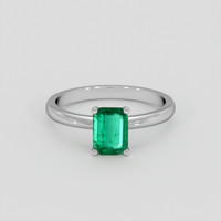 0.69 Ct. Emerald Ring, Silver 1