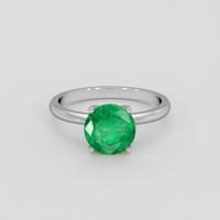1.92 Ct. Emerald Ring, Silver 1