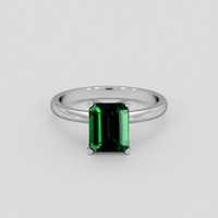 1.63 Ct. Green Chrome Tourmaline Ring, 10K White Gold 1