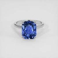 7.06 Ct. Blue Sapphire Ring, 10K White Gold 1