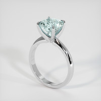 2.86 Ct. Bluish Green Sapphire Ring, 14K White Gold 2