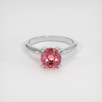 3.07 Ct. Padparadscha Sapphire Ring, 18K White Gold 1