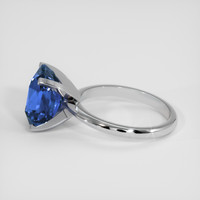 7.06 Ct. Blue Sapphire Ring, 18K White Gold 4