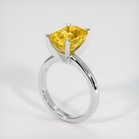 8.04 Ct. Yellow Sapphire Ring, 18K White Gold 2